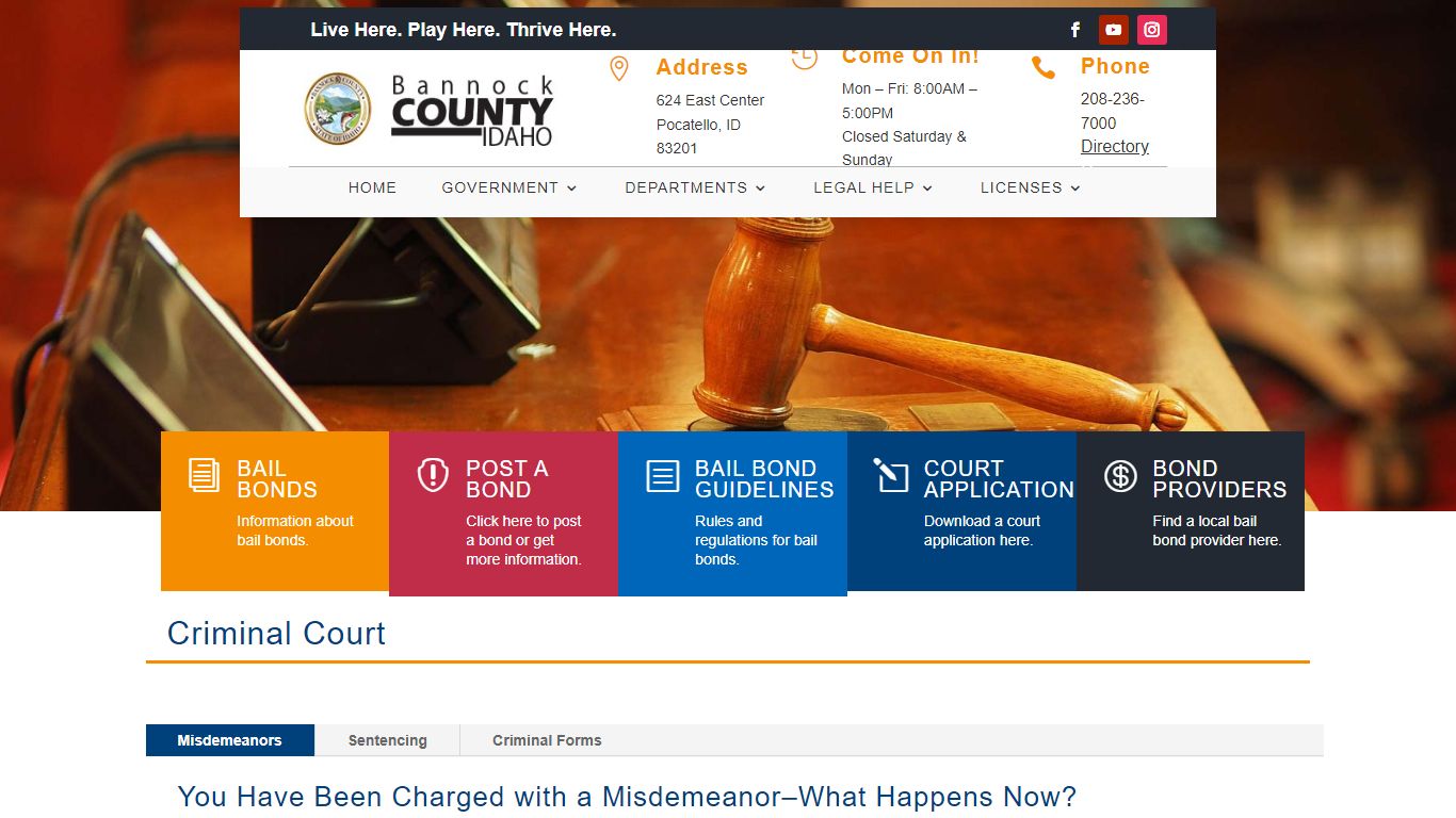 Criminal Court | Bannock County