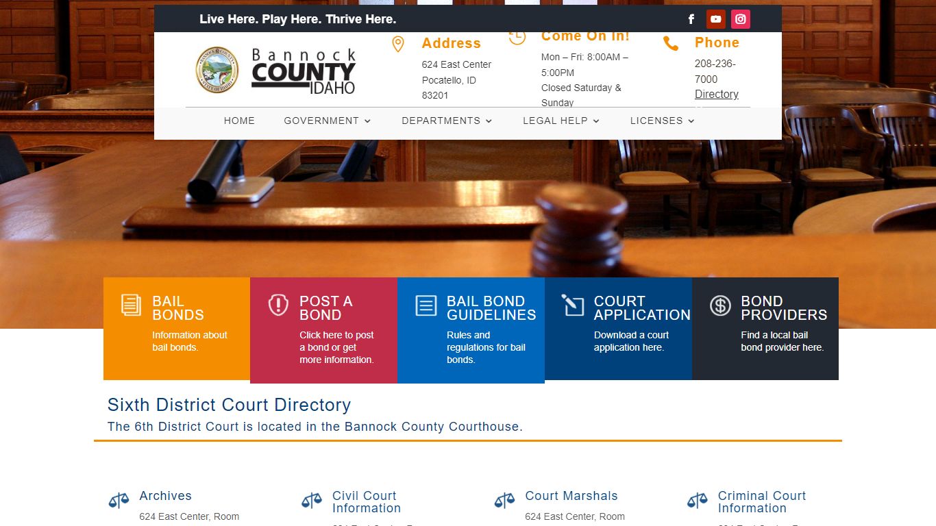Sixth District Court | Bannock County